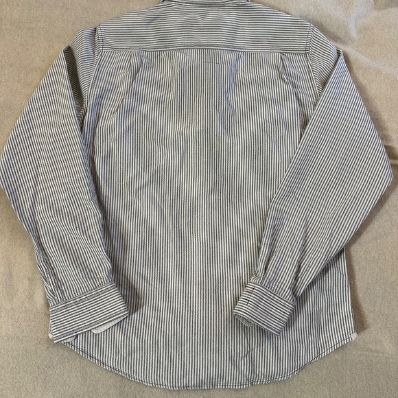 Trovata grey/white stripe Oxford cloth button-down shirt (size S) - Picture 4 of 4
